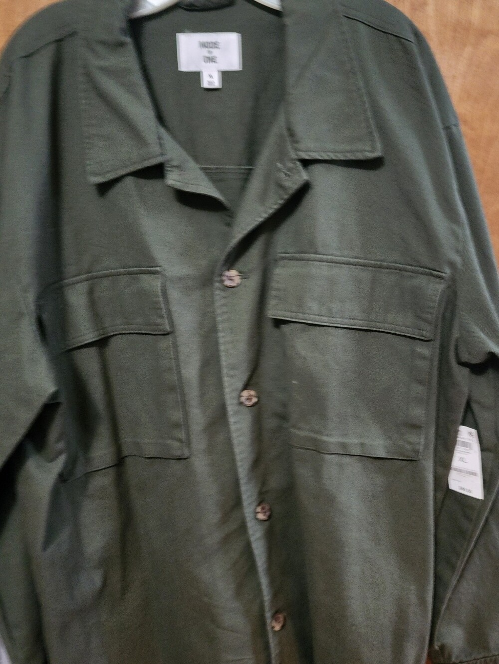 Olive Green Military Field Shirt Jacket